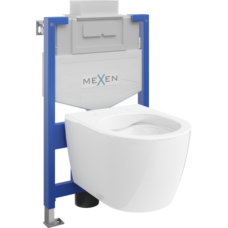 Комплект подложно WC стелаж Fenix XS-U с тоалетна чиния Carmen, бял гланц - 6853388XX00