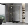 Mexen Mist H T лява, отваряща се душ кабина 100 x 80 см, прозрачна, златна - 8A5T-100-080-50-00-L