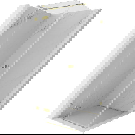 Mexen Lunar T душ кабина, лява, 70 x 70 см, прозрачна, златна - 834T-070-070-50-00-L