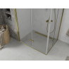 Mexen Lima Душ кабина Duo, сгъваема 80 x 70 см, прозрачна, златна - 856-080-070-50-00-02
