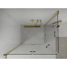Mexen Lima Душ кабина Duo, сгъваема 80 x 70 см, прозрачна, златна - 856-080-070-50-00-02