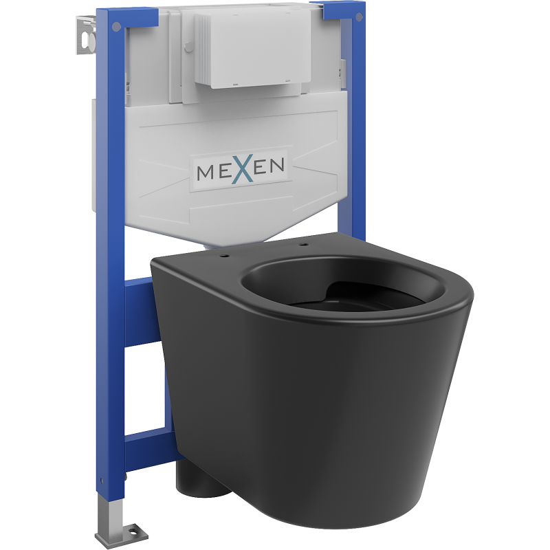Mexen Rico вграден комплект за WC Fenix XS-F с WC чиния, черен мат - 6803372XX85