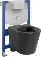 Mexen комплект подканален WC структура Fenix XS-F с тоалетна чиния Rico, черен мат - 6803372XX85