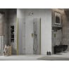 Mexen Lima Duo сгъваема душ кабина 90 x 80 см, прозрачна, златна - 856-090-080-50-00-02