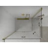 Mexen Lima Duo сгъваема душ кабина 90 x 80 см, прозрачна, златна - 856-090-080-50-00-02