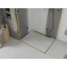 Mexen Lima Duo сгъваема душ кабина 90 x 80 см, прозрачна, златна - 856-090-080-50-00-02