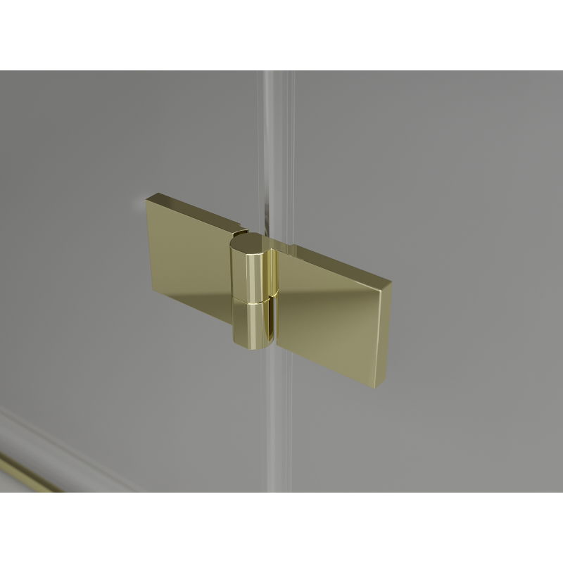 Mexen Lunar T лява отваряща се душ кабина 85 x 80 см, прозрачна, златна - 834T-085-080-50-00-L