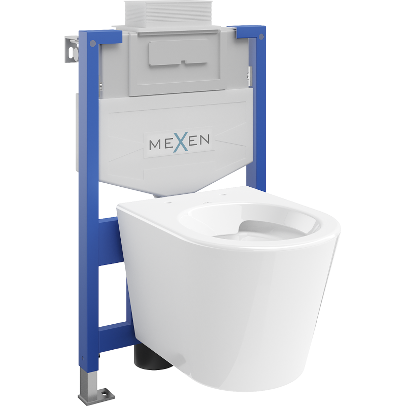 Mexen Rico вграден комплект WC стояща конструкция Fenix XS-U с тоалетна чиния,