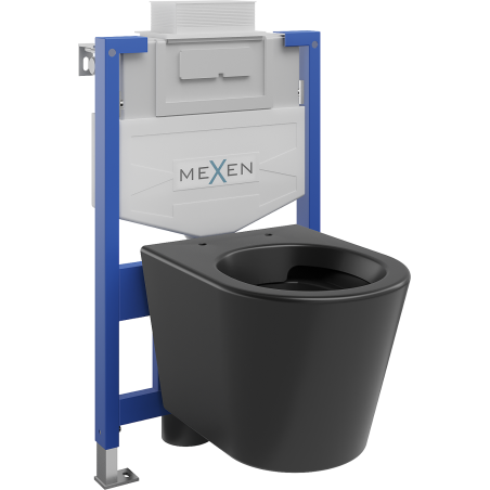 Mexen Rico вградена WC система Fenix XS-U с WC чиния, черен мат - 6853372XX85