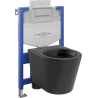 Mexen Rico вградена WC система Fenix XS-U с WC чиния, черен мат - 6853372XX85
