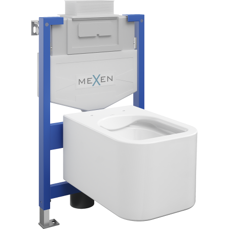 Mexen Elis вградена тоалетна система WC стойка Fenix XS-U с WC чиния, бял гланц
