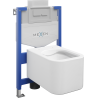Mexen Elis вградена тоалетна система WC стойка Fenix XS-U с WC чиния, бял гланц