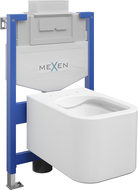 Mexen вграден WC комплект със структура Fenix XS-U с тоалетна чиния Elis, бял гланц - 6853391XX00