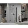 Mexen Lima Duo сгъваема душ кабина 80 x 70 см, прозрачна, черна - 856-080-070-70-00-02