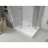 Mexen Lima Duo сгъваема душ кабина 90 x 80 см, прозрачна, хром + корито Flat