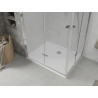 Mexen Lima Duo сгъваема душ кабина 90 x 80 см, прозрачна, хром + корито Flat