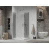 Mexen Lima Duo сгъваема душ кабина 90 x 80 см, прозрачна, хром + корито Flat