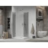 Mexen Lima Двойна сгъваема душ кабина 100 x 90 см, прозрачна, хром + поддушък Flat