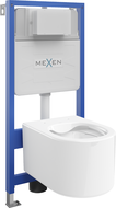 Mexen подтиков набор WC стелаж Fenix Slim с чаша WC София, бял гланц - 6103354XX00