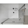 Mexen Lima Дуо сгъваема душ кабина 80 x 70 см, прозрачна, черна + корито Flat