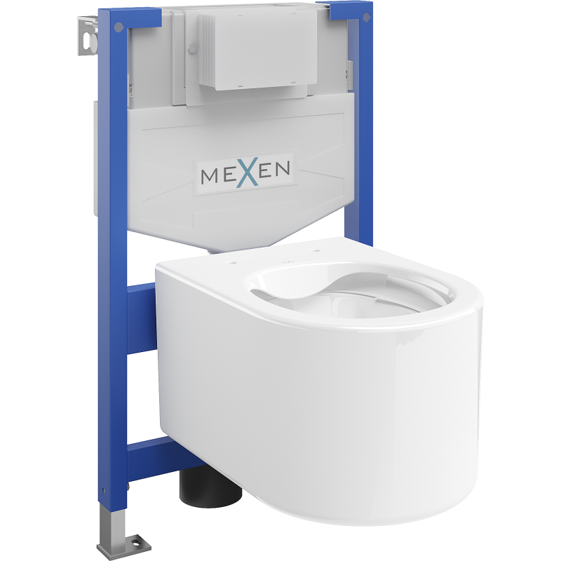 Mexen вграден комплект WC структура Fenix XS-F с тоалетна чиния Sofia, бял гланц - 6803354XX00