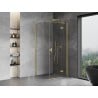 Mexen Mist H T кабина за душ с врата вдясно 90 x 90 см, прозрачна, златиста матирана - 8A5T-090-090-55-00-P