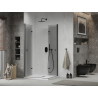 Mexen Lima Дуо сгъваем душ кабина 100 x 90 см, прозрачна, черна + подложка Flat