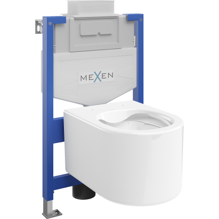 Mexen скрит монтажен комплект WC конструкция Fenix XS-U с тоалетна чиния Sofia, бял гланц - 6853354XX00