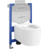 Mexen скрит монтажен комплект WC конструкция Fenix XS-U с тоалетна чиния Sofia, бял гланц - 6853354XX00