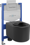 Mexen комплект за вграждане WC конструкция Fenix XS-U с тоалетна чиния София, черен мат - 6853354XX85