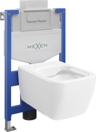 Mexen вграден комплет за тоалетна WC със стойка Fenix XS-U и тоалетна чиния Stella, бял гланц - 6853368XX00