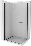 Mexen Pretoria Duo душ кабина отваряема 90 x 80 см, прозрачен, черен - 852-090-080-70-00-02