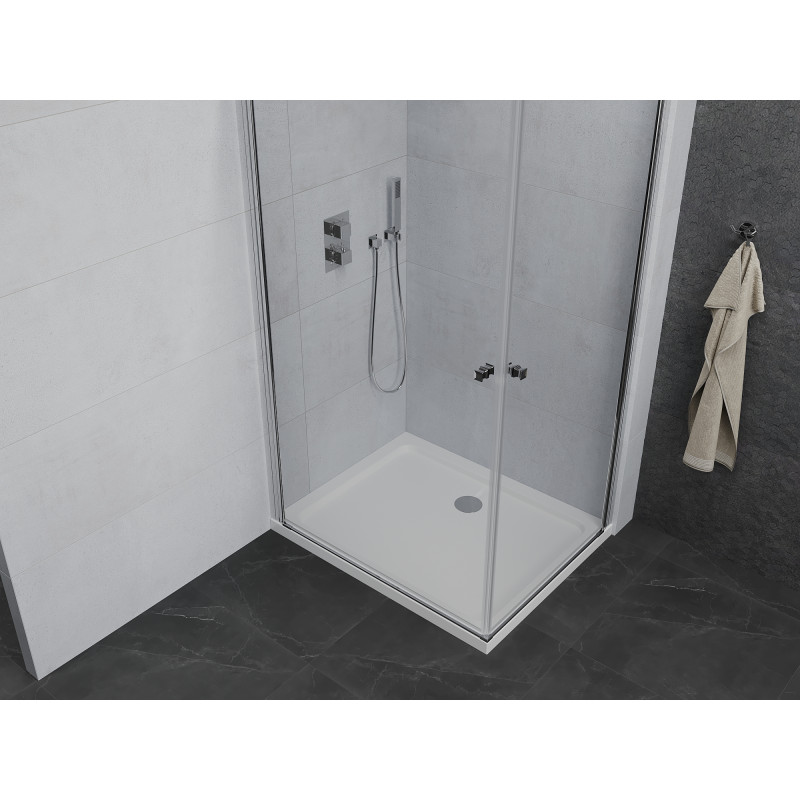 Mexen Pretoria Двойна душ кабина с врати 80 x 70 см, прозрачна, хром + поддушник