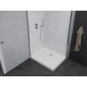 Mexen Pretoria Душ кабина с две врати 90 x 80 см, прозрачна, хромирана + плосък