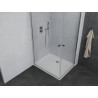 Mexen Pretoria Душ кабина с две врати 90 x 80 см, прозрачна, хромирана + плосък