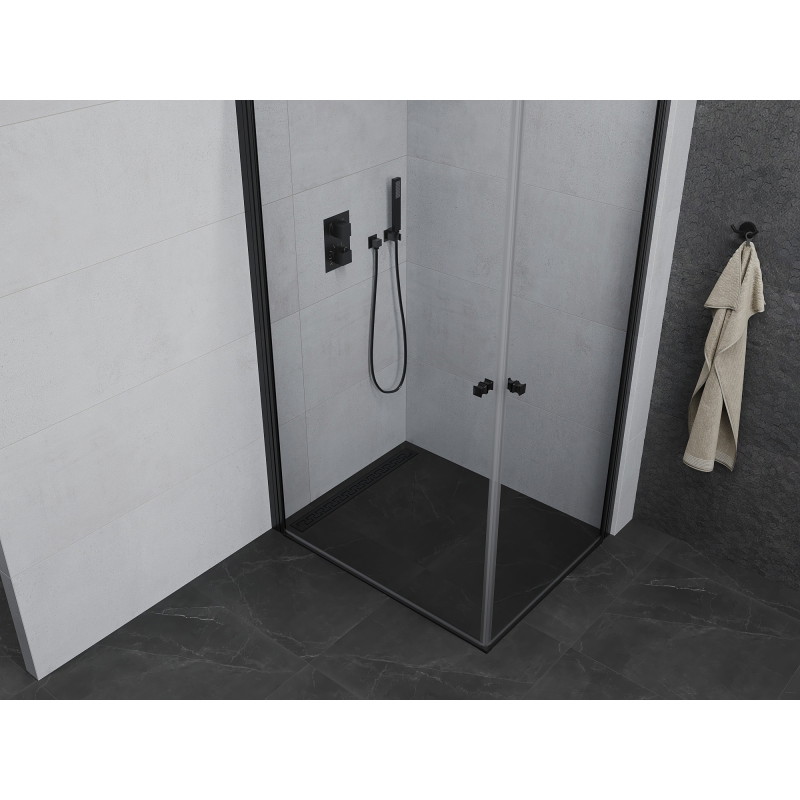 Mexen Pretoria Двойна душ кабина с врата 100 x 90 см, прозрачна, черна