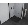 Mexen Pretoria Дуо душ кабина с отваряща се врата 100 x 90 см, прозрачна, черна