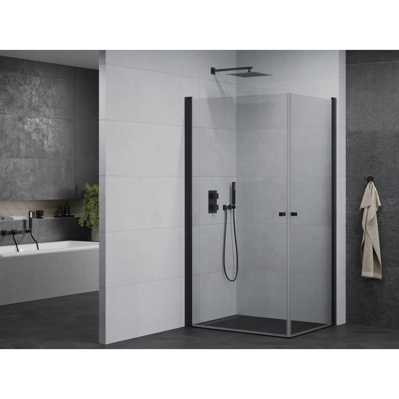 Mexen Pretoria Двойна душ кабина с врата 100 x 90 см, прозрачна, черна