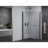 Mexen Pretoria Duo отваряема душ кабина 100 x 90 см, прозрачна, черна - 852-100-090-70-00-02
