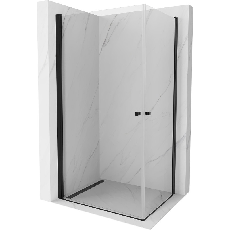 Mexen Pretoria Двойна душ кабина с врата 100 x 90 см, прозрачна, черна