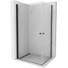 Mexen Pretoria Duo отваряема душ кабина 100 x 90 см, прозрачна, черна - 852-100-090-70-00-02