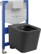 Mexen комплект за вграждане WC конструкция Fenix XS-F с тоалетна чиния Teo, черен мат - 6803385XX85