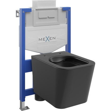 Mexen Teo скрит комплект WC стойка Fenix XS-U с тоалетна чиния, черен мат - 6853385XX85