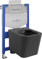 Мексен комплект за вграждане WC конструкция Fenix XS-U с WC чиния Teo, черен мат - 6853385XX85
