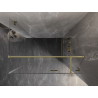 Mexen Lunar T душ кабина с отваряеми врата дясна 75 x 80 см, прозрачна, златиста