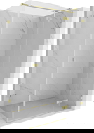 Mexen Lunar T душ кабина на панти, дясна 75 x 90 см, прозрачна, златисто четкана - 834T-075-090-55-00-P