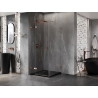 Mexen Lunar T лява отваряема душ кабина 90 x 90 см, прозрачна, розово злато