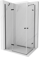 Mexen Roma Duo душ кабина с отваряне 90 x 80 см, прозрачна, черна - 854-090-080-70-00-02