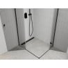 Mexen Roma Duo стъклена душ кабина с врата 90 x 80 см, прозрачна, черна - 854-090-080-70-00-02