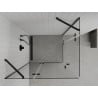 Mexen Roma Duo стъклена душ кабина с врата 90 x 80 см, прозрачна, черна - 854-090-080-70-00-02